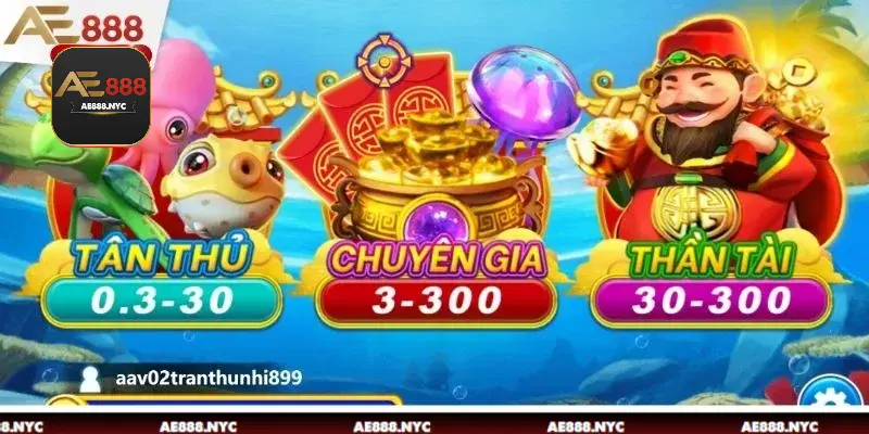 Bắn Cá Thần Tài tại AE888 gây ấn tượng bởi gameplay hấp dẫn