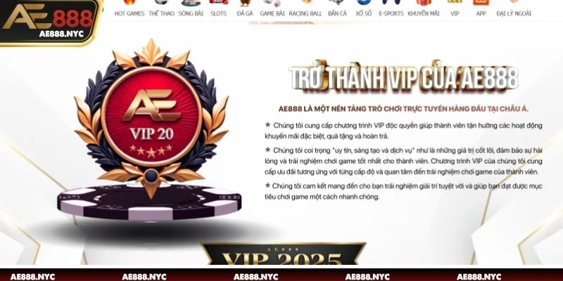 Thành viên VIP tại AE888 được tận hưởng những đặc quyền riêng biệt